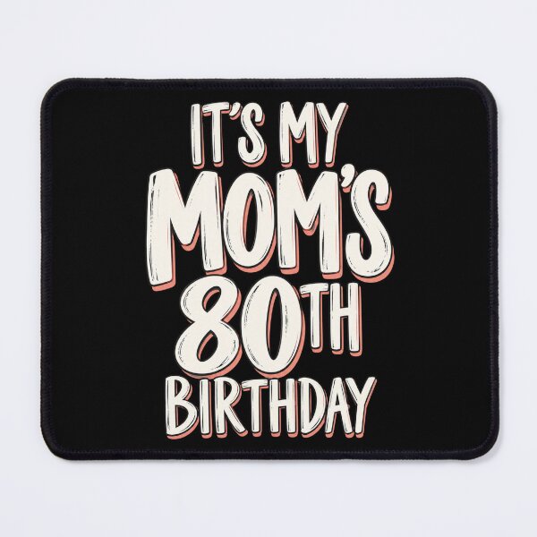 Item preview, mom's 80th birthday retro celebration quote designed and sold by ROUX-ART.