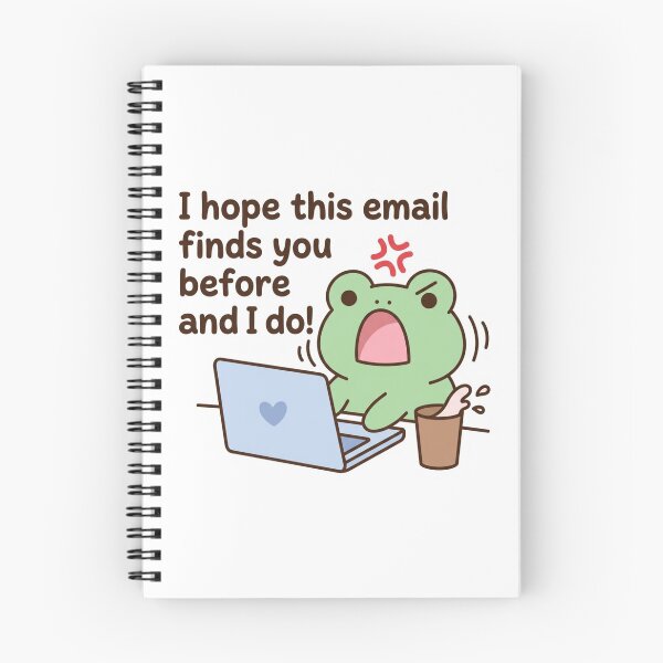 Item preview, I Hope This Email Finds You Before I Do Funny Angry Frog Laptop Office Sarcasm Quote designed and sold by raedattia.