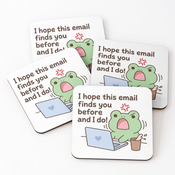 Item preview, I Hope This Email Finds You Before I Do Funny Angry Frog Laptop Office Sarcasm Quote designed and sold by raedattia.