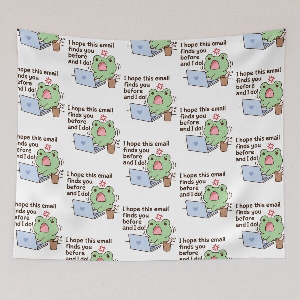 Item preview, I Hope This Email Finds You Before I Do Funny Angry Frog Laptop Office Sarcasm Quote designed and sold by raedattia.