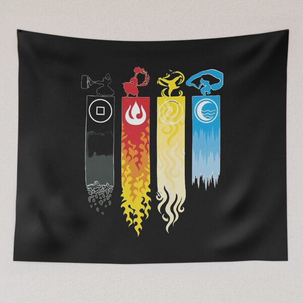 Item preview, Elemental Four: Earth Fire Air Water Symbols  designed and sold by CarlBorowski23.