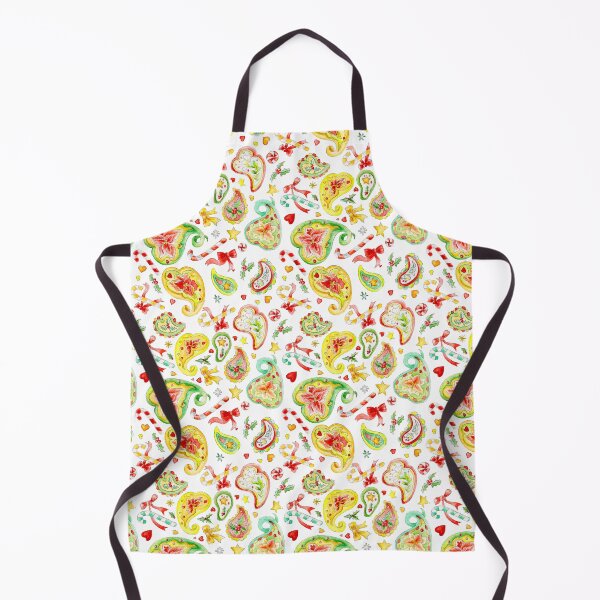 Item preview, Christmas paisley hand painted watercolor art designed and sold by Sarah Trett.