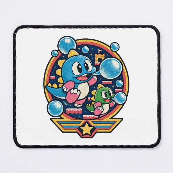 Item preview, Cute Bubble Bobble Style Retro Arcade Game Inspired Illustration designed and sold by Milk McLactose.