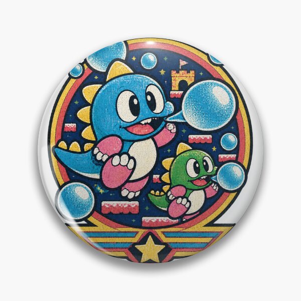 Item preview, Cute Bubble Bobble Style Retro Arcade Game Inspired Illustration designed and sold by Milk McLactose.