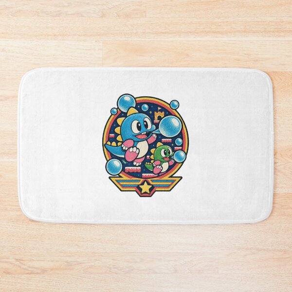 Item preview, Cute Bubble Bobble Style Retro Arcade Game Inspired Illustration designed and sold by Milk McLactose.