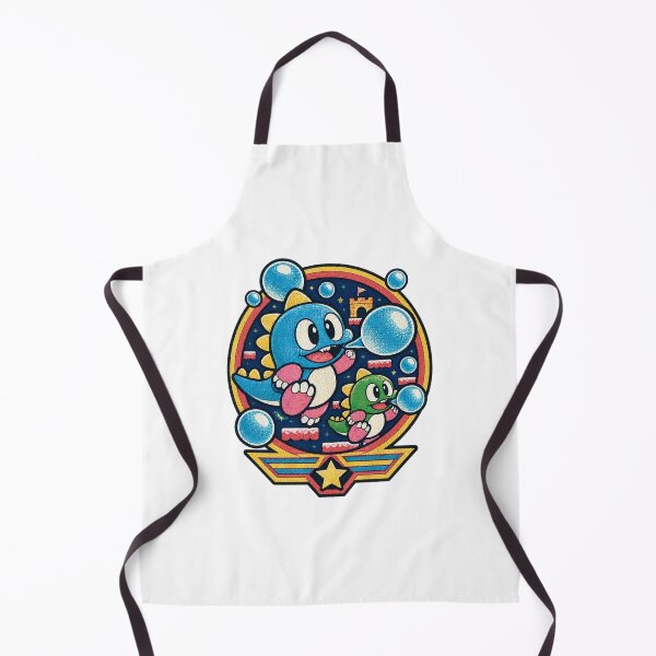 Item preview, Cute Bubble Bobble Style Retro Arcade Game Inspired Illustration designed and sold by Milk McLactose.