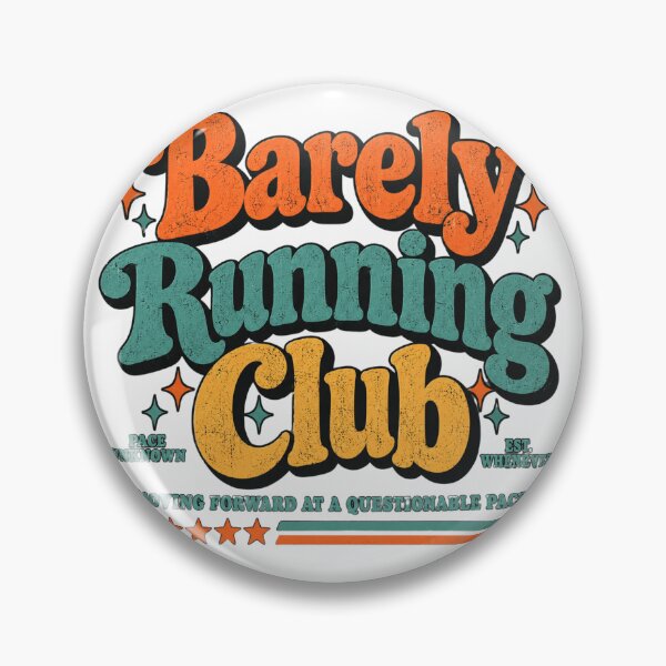 Item preview, Barely Running Club Retro Funny Sarcastic Runner Graphic designed and sold by ROUX-ART.
