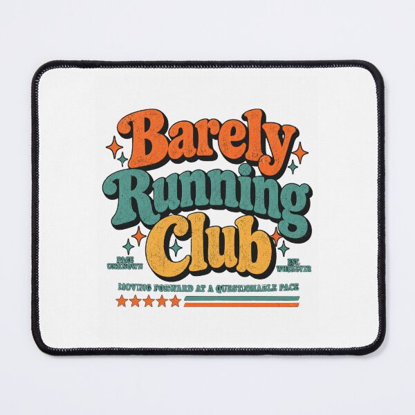 Item preview, Barely Running Club Retro Funny Sarcastic Runner Graphic designed and sold by ROUX-ART.