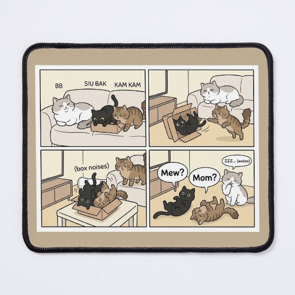 Item preview, Cats and Box Chaos: Siu Bak, Kam Kam & BB Comic designed and sold by PetalsPaws.