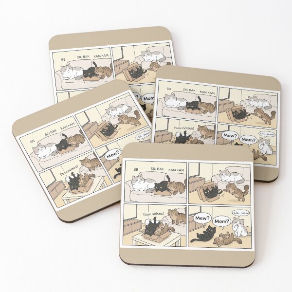 Item preview, Cats and Box Chaos: Siu Bak, Kam Kam & BB Comic designed and sold by PetalsPaws.