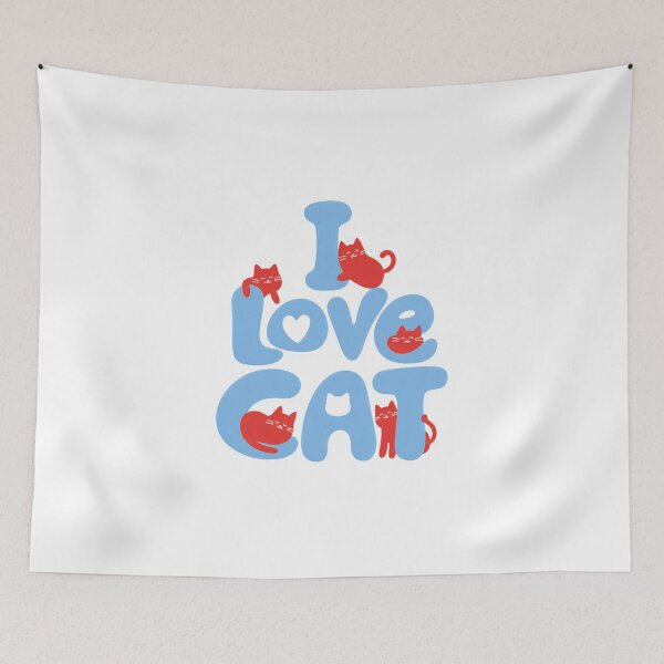 Item preview, I Love Cat Cute Kitty Art Design designed and sold by Dmo3HarkoArt.