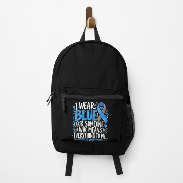 Item preview, Diabetes Awareness I Wear Blue Ribbon Support Quote designed and sold by ROUX-ART.