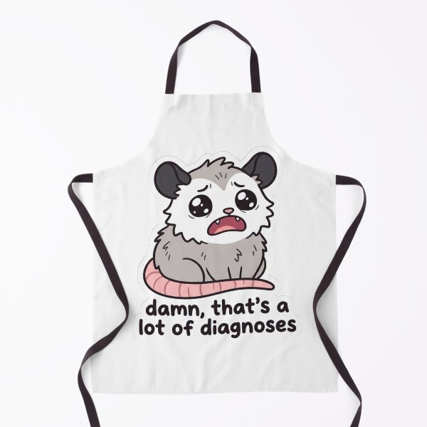 Item preview, That's A Lot Of Diagnoses Crying Possum Funny Mental Health Chronic Illness Quote designed and sold by raedattia.