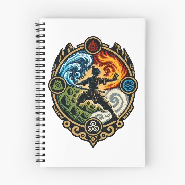 Item preview, Elemental Bending Art Inspired by Avatar – Fire, Water, Earth, and Air Powers Design designed and sold by Milk McLactose.