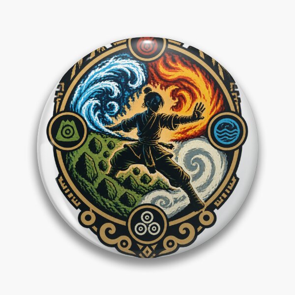 Item preview, Elemental Bending Art Inspired by Avatar – Fire, Water, Earth, and Air Powers Design designed and sold by Milk McLactose.