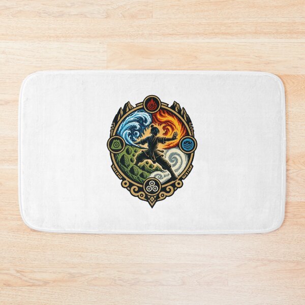 Item preview, Elemental Bending Art Inspired by Avatar – Fire, Water, Earth, and Air Powers Design designed and sold by Milk McLactose.