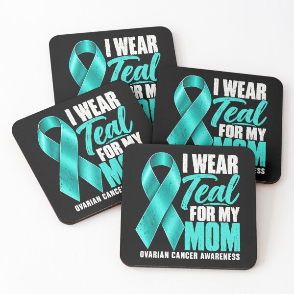Item preview, Ovarian Cancer Awareness Teal Ribbon Mom Support designed and sold by ROUX-ART.