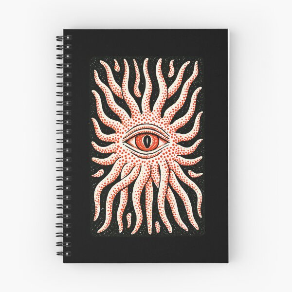 Item preview, Mystical Linocut Illustration of All-Seeing Eye with Tentacles designed and sold by Mike Kiev art.