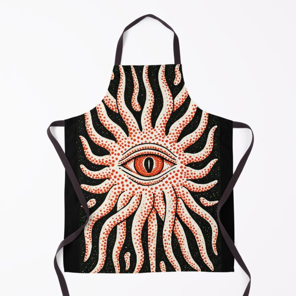 Item preview, Mystical Linocut Illustration of All-Seeing Eye with Tentacles designed and sold by Mike Kiev art.