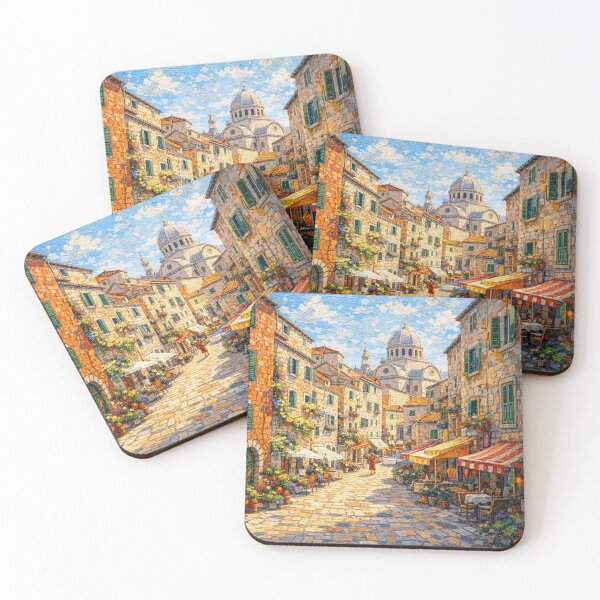 Item preview, Sibenik, Croatia – a painting of a summer day in this beautiful European city. designed and sold by GalleryKauffeld.