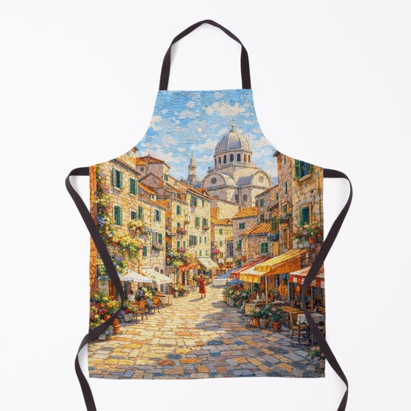 Item preview, Sibenik, Croatia – a painting of a summer day in this beautiful European city. designed and sold by GalleryKauffeld.
