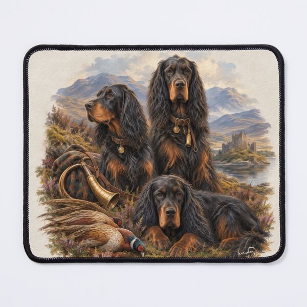 Item preview, Gordon Setter Hunting Collection – Scottish Highland Bird Dog Fine Art designed and sold by TammyHunterArt.