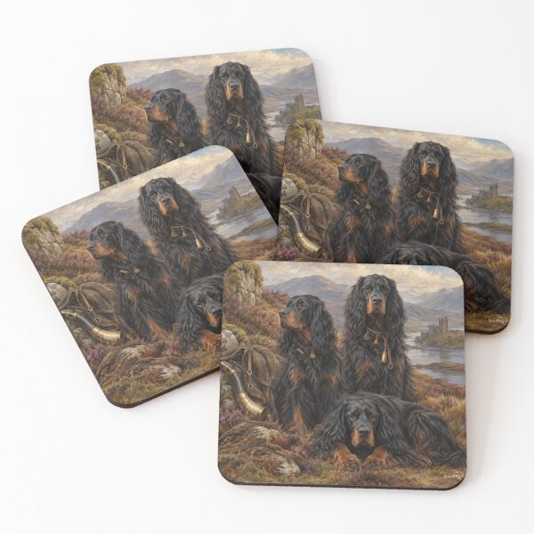 Item preview, Gordon Setter Hunting Collection – Scottish Highland Bird Dog Fine Art designed and sold by TammyHunterArt.