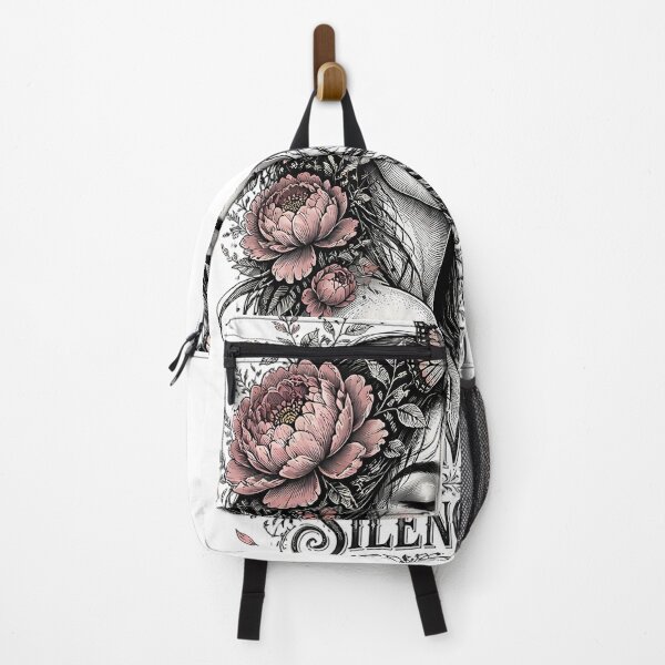 Item preview, Bloom In Silence Peony Female Portrait Graphic designed and sold by InkDriveStudio.