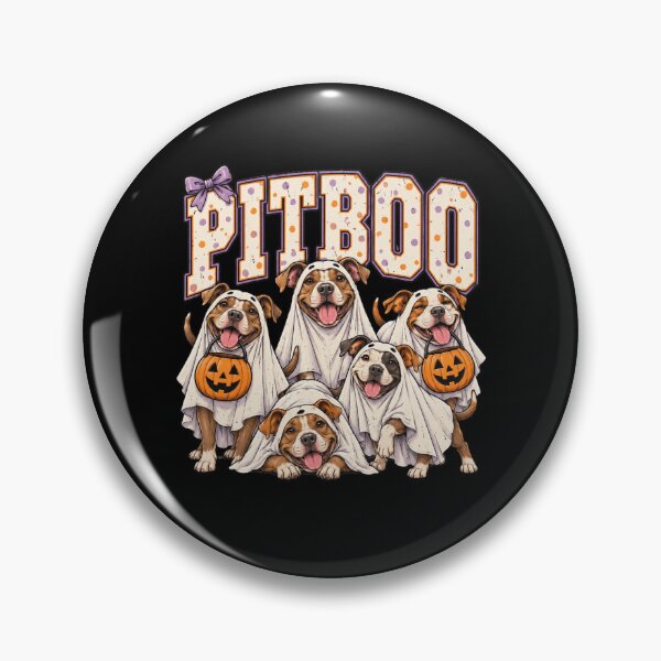 Item preview, Pitbull Halloween Ghost Costume Pumpkin Dogs Graphic designed and sold by ROUX-ART.