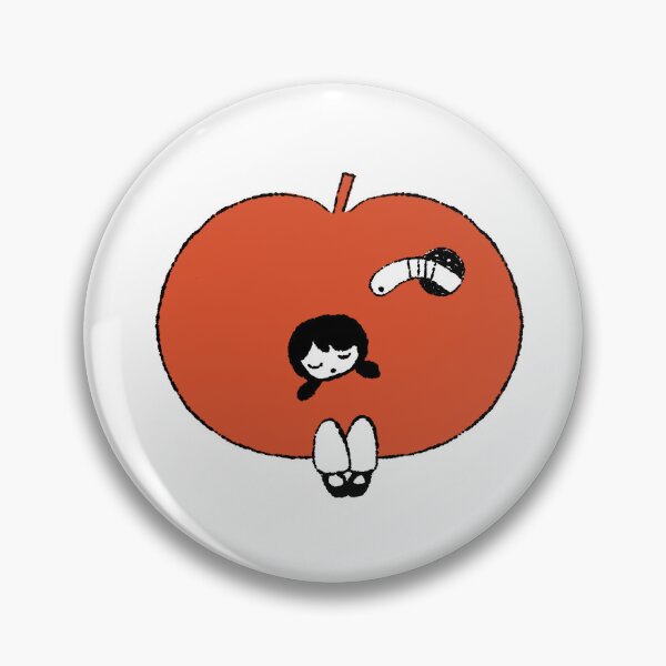 Item preview, Sleepy apple girl , cute kawaii fruit illustration designed and sold by kamilah-adriana.