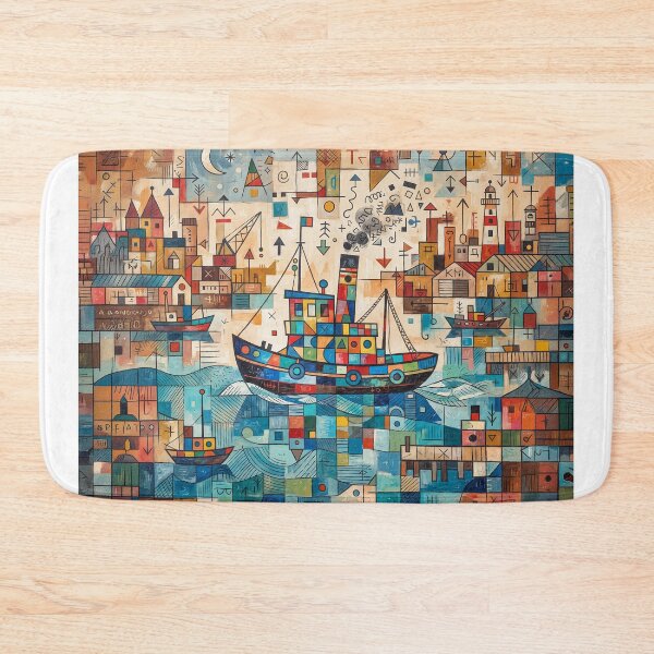 Item preview, Tug boat Abstract Art designed and sold by Home Decor Art.