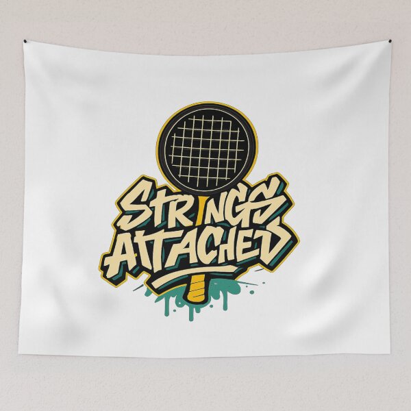 Item preview, “Strings Attached – Badminton Graffiti Design” designed and sold by simplehcity.