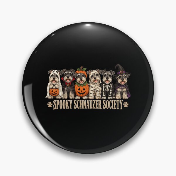 Item preview, Schnauzer Halloween Costume Party with Spooky Dogs designed and sold by ROUX-ART.