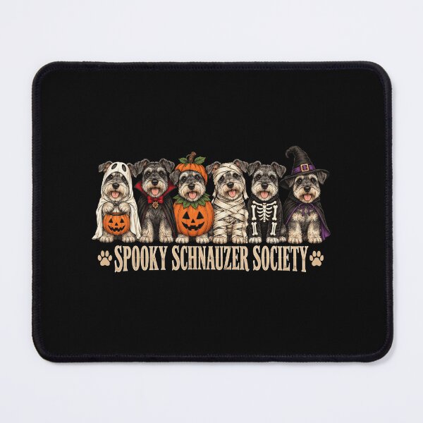 Item preview, Schnauzer Halloween Costume Party with Spooky Dogs designed and sold by ROUX-ART.