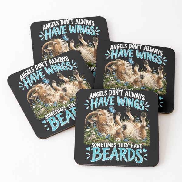 Item preview, goat lover gift funny angel wings and beards quote designed and sold by ROUX-ART.