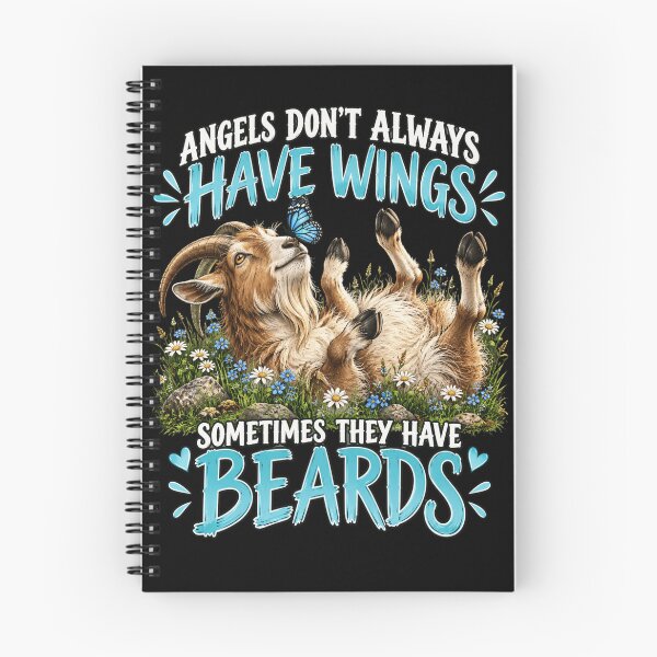 Item preview, goat lover gift funny angel wings and beards quote designed and sold by ROUX-ART.