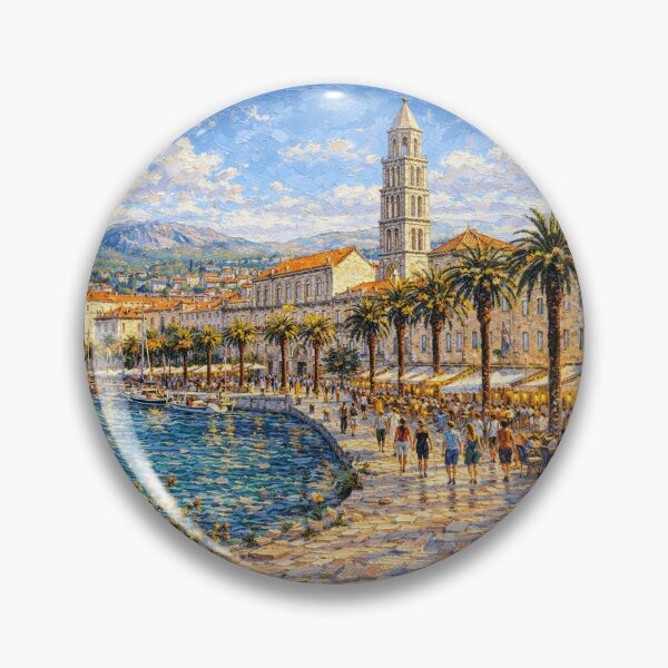 Item preview, Split, Croatia – a painting of a summer day in this beautiful European city. designed and sold by GalleryKauffeld.