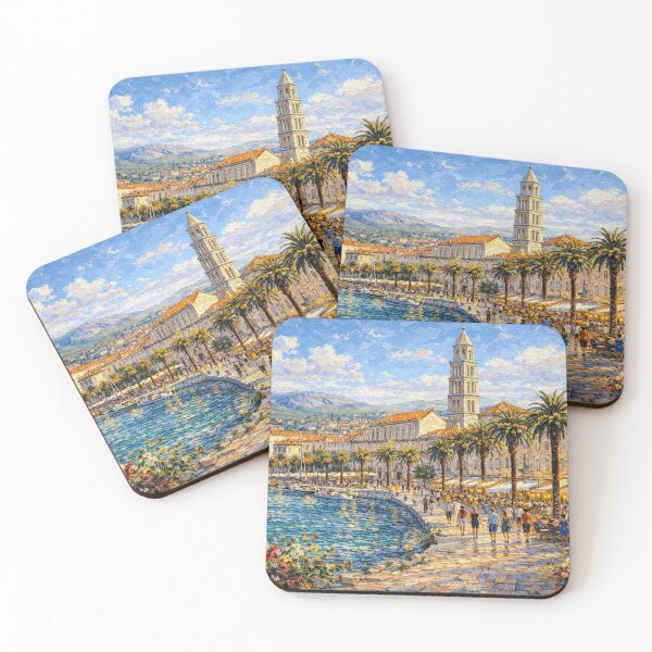 Item preview, Split, Croatia – a painting of a summer day in this beautiful European city. designed and sold by GalleryKauffeld.