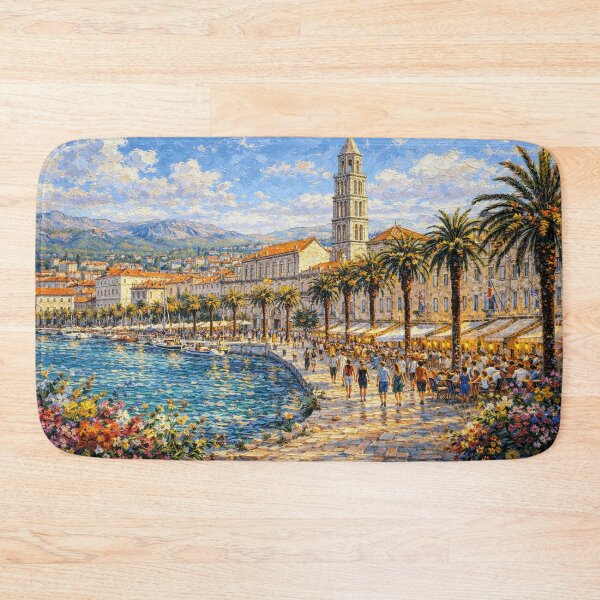 Item preview, Split, Croatia – a painting of a summer day in this beautiful European city. designed and sold by GalleryKauffeld.