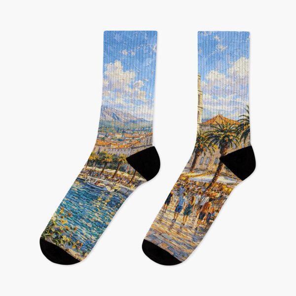 Item preview, Split, Croatia – a painting of a summer day in this beautiful European city. designed and sold by GalleryKauffeld.