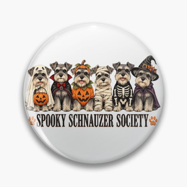 Item preview, halloween Schnauzer Squad in Spooky Costume Art designed and sold by ROUX-ART.
