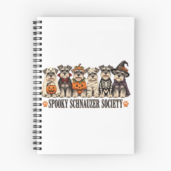 Item preview, halloween Schnauzer Squad in Spooky Costume Art designed and sold by ROUX-ART.