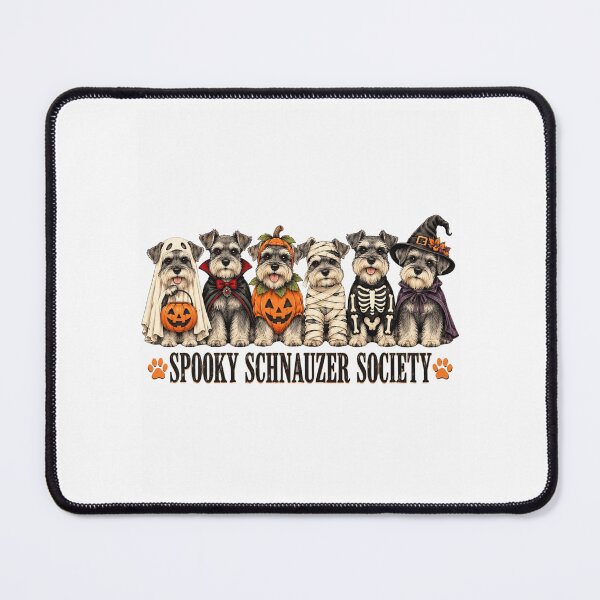 Item preview, halloween Schnauzer Squad in Spooky Costume Art designed and sold by ROUX-ART.