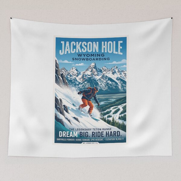 Item preview, Snowboarding in Jackson Hole designed and sold by Theodor Decker.
