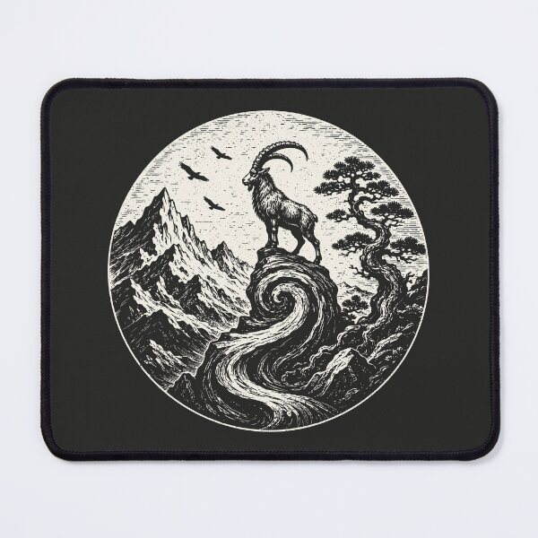 Item preview, Vintage Mountain Goat Outdoorsy Nature Wilderness designed and sold by Y-Vibes.