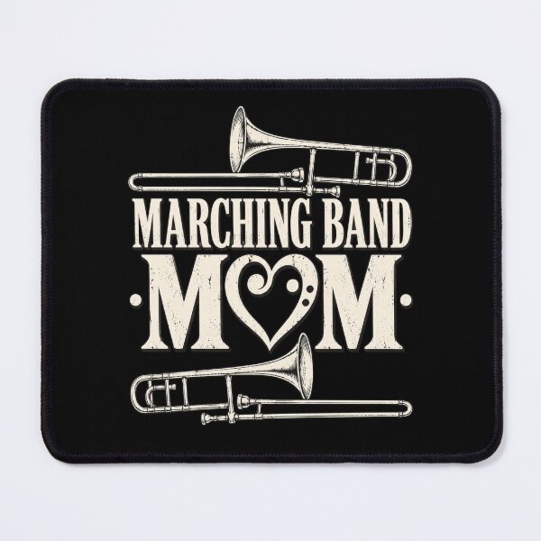 Item preview, marching band mom trombone graphic with heart accent designed and sold by ROUX-ART.