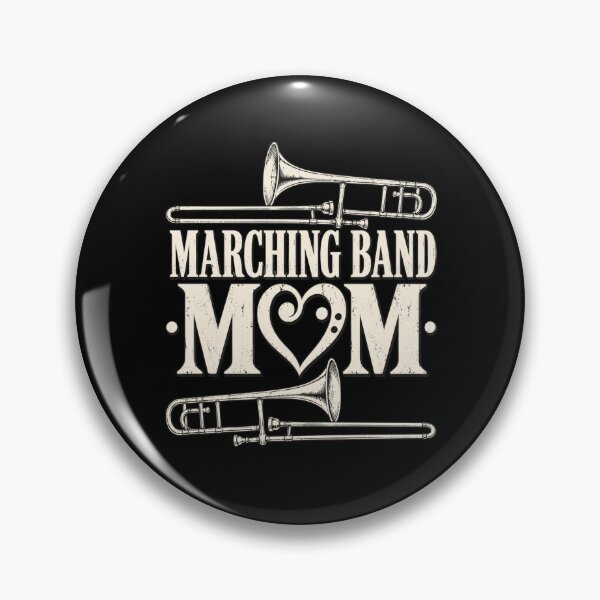 Item preview, marching band mom trombone graphic with heart accent designed and sold by ROUX-ART.
