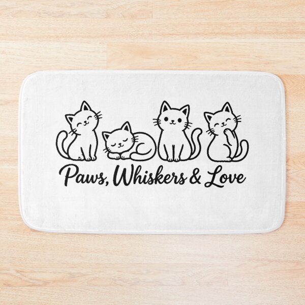 Item preview, Cute Cat Lover Design – Paws Whiskers & Love Cat Family designed and sold by TrendiKloset.