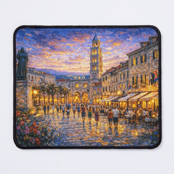 Item preview, Split, Croatia – a painting of a summer night in this beautiful European city. designed and sold by GalleryKauffeld.