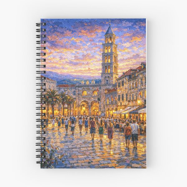 Item preview, Split, Croatia – a painting of a summer night in this beautiful European city. designed and sold by GalleryKauffeld.